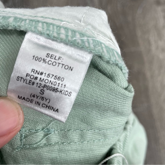 12 pm girl’s cut off shorts mint raw hem size small 4/5 NEW - Picture 4 of 5